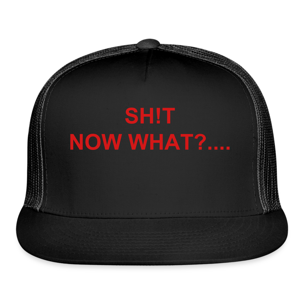 Trucker Cap SH!T NOW WHAT - black/black