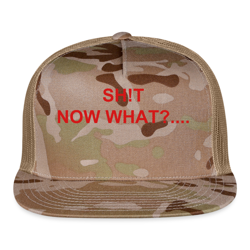 Trucker Cap SH!T NOW WHAT - MultiCam\tan