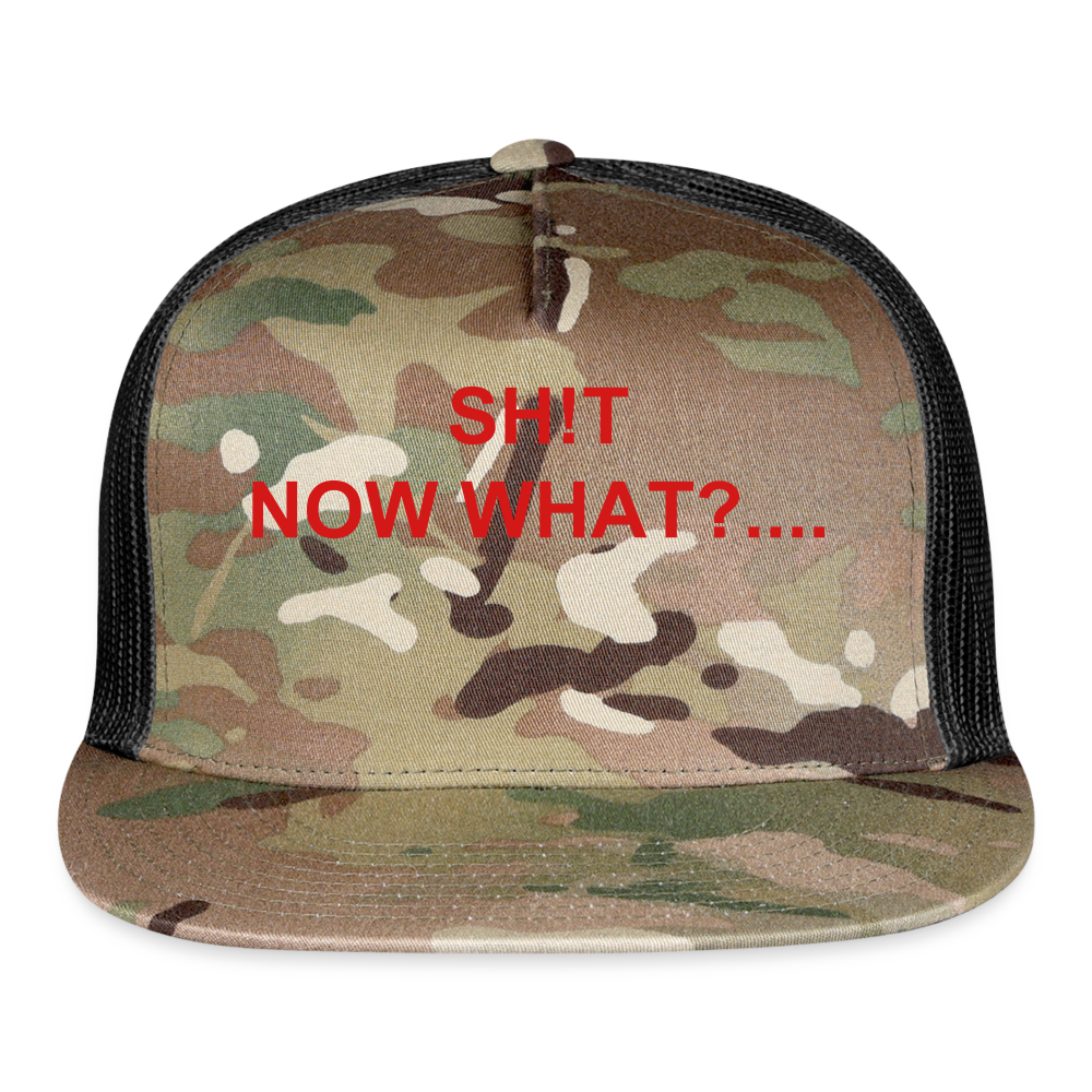 Trucker Cap SH!T NOW WHAT - MultiCam\black